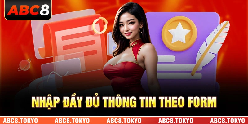 Nhập đầy đủ thông tin trên hộp thoại yêu cầu khi đăng ký